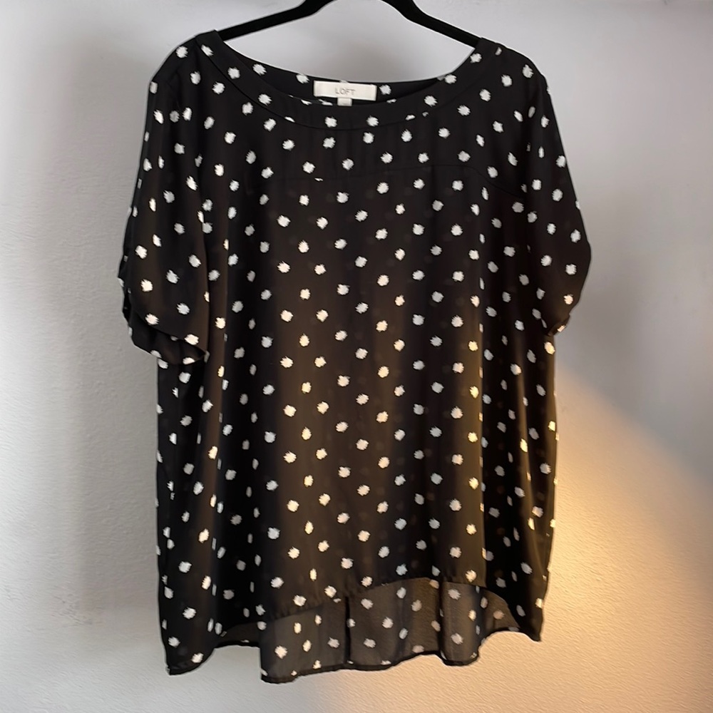 Black and white Polka dots shirt from Loft